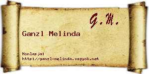 Ganzl Melinda névjegykártya